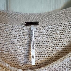 Free People Beige Knit Sweater